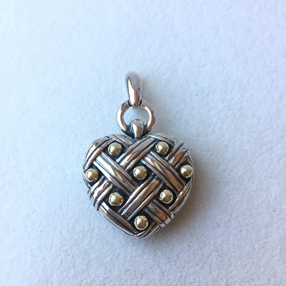 Ann King Sterling Silver 18K Yellow Gold Heart of Katharine Enhancer Pendant